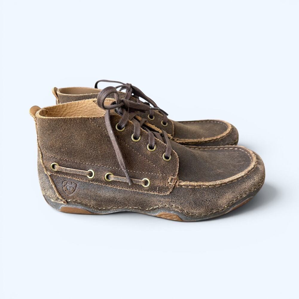 Ariat Leather Chukka Boots 10011965 Men’s 8.5D Brown Distressed Lace Up Moc Toe